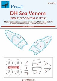 De Havilland Sea Venom FAW.21/22/53/ECM.21/TT.53 Masks #PEE144032