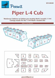  Peewit  1/144 Piper L-4 Cub paint masks PEE144040