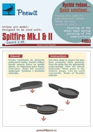 Supermarine Spitfire Mk.I/Mk.II flexible and re-usable wheel bay plugs #PEE41003