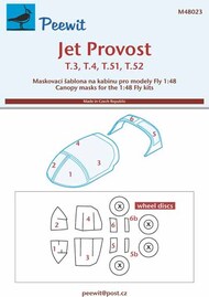  Peewit  1/48 BAC Jet Provost T.51/T.52 paint masks PEE48023