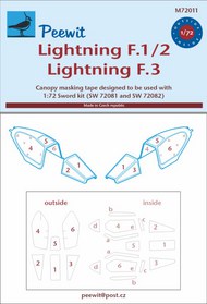  Peewit  1/72 BAC/EE Lightning F.1/F.2/F.3 - for the inside PEE72011
