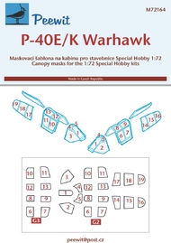  Peewit  1/72 Curtiss P-40E/K Warhawk Paint Masks PEE72164
