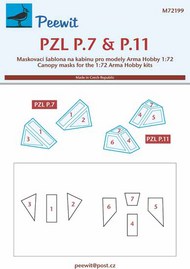  Peewit  1/72 PZL P.7A & P.11C Masks PEE72199