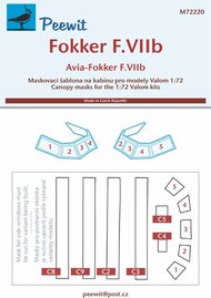 Fokker F.VIIb/3m (KLM) Masks #PEE72220