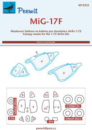  Peewit  1/72 Mikoyan MiG-17F Masks PEE72225