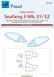  Peewit  1/72 Supermarine Seafang F Mk.31 Masks PEE72304