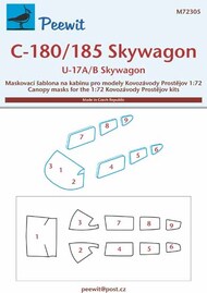 Cessna C-180/185/U-17 Skywagon Masks #PEE72305