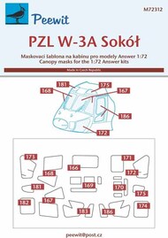  Peewit  1/72 PZL W-3A Sokol masks PEE72312