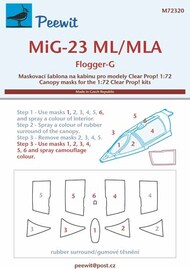  Peewit  1/72 Mikoyan MiG-23ML/MLA Flogger-G Masks PEE72320
