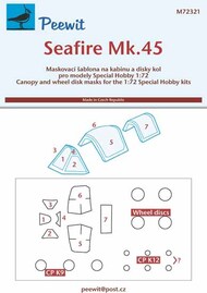  Peewit  1/72 Supermarine Seafire Mk.45 Masks PEE72321