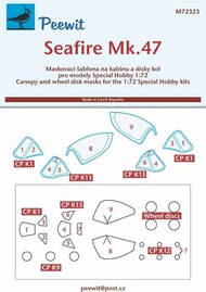  Peewit  1/72 Supermarine Seafire Mk.47 Masks PEE72323