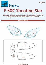 Lockheed F-80C Shooting Star Masks #PEE72330
