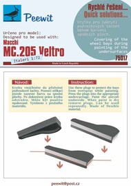  Peewit  1/72 Macchi C.205 'Veltro' wheel-bay paint masking plugs PEE75017