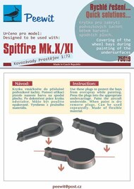 Supermarine Spitfire Mk.X/Mk.XI wheel-bay paint masking plugs #PEE75019