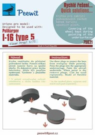  Peewit  1/72 Polikarpov I-16 type 5 (designed to be used with Clear Prop Models kits) PEE75021