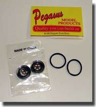  Pegasus Car Accessories  1/24 Dragster Front Rims w/Tires (2) PGH1160