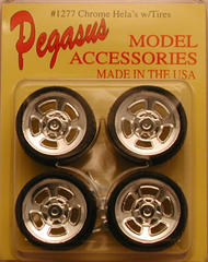  Pegasus Hobbies  1/24-1/25 Hella's 19" Chrome Rims w/Tires (4) PGH1277