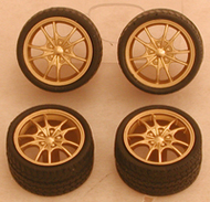  Pegasus Hobbies  1/24-1/25 Bronze M5's Rims w/Tires for Import Cars (4) PGH1283
