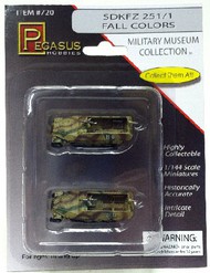  Pegasus Hobbies  1/144 Sd.Kfz.251/1 Halftrack #111/112 (Camouflage) (2) (Assembled) PGH720