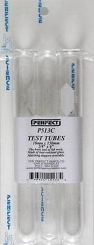  PERFECT PARTS  NoScale Test Tubes 3/4 "x 6" Heat Resistant (3/cd) PEF513C