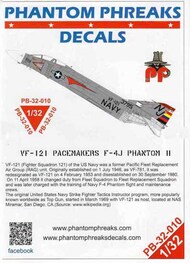  Phantom Phreaks Decals  1/32 F-4J Phantom II VF-121 Pacemakers PPD32010