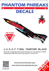  Phantom Phreaks Decals  1/72 F-4EJ Phantom II JASDF Final Black Phantom PPD72002