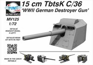  Planet Models  1/72 15cm TbtsK C/36 WWII German Destroyer Gun German naval gun PNLMV125