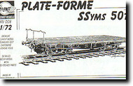  Planet Models  1/72 German 50 ton RR Flatcar Plateform Ssyms PNLMV008