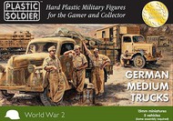  Plastic Soldier  15mm 15mm WWII German Medium Trucks (5) PSO1546