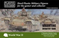  Plastic Soldier  15mm WWII Valentine Infantry Tank (5) & British/Soviet Commanders (2) PSO1557