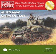  Plastic Soldier  1/72 WWII Allied M4A1 Sherman Tank (3) PSO7208
