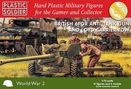  Plastic Soldier  1/72 WWII British 6-Pdr Anti-Tank Gun & Loyd Carrier Tow (2ea) w/Crew (12) PSO7226