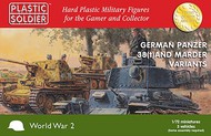 WWII German Panzer 38(t) Tank/Marder Variants (3) & Crew (30) #PSO7230