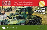  Plastic Soldier  1/72 WWII British A9 Cruiser Tank (3) & Crew (6) PSO7233