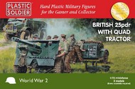  Plastic Soldier  1/72 WWII British 25-Pdr Gun & Morris Quad Tractor (2ea) w/Crew (28) PSO7236
