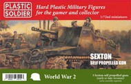  Plastic Soldier  1/72 WWII Sexton Self Propelled (Early/Late) Gun (3) & Crew PSO7244