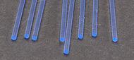  Plastruct  NoScale 3/32 Blue Flourescent Acrylic Rods (8) PLA90252