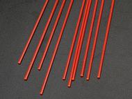  Plastruct  NoScale Red Flourescent Acrylic Rods (10) PLA90271