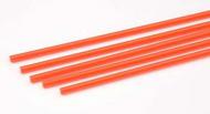  Plastruct  NoScale 5/32 Red Flourescent Acrylic Rods (5) PLA90274