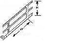  Plastruct  NoScale SRS-4 HO Stair Rail (2) PLA90692