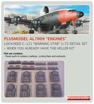  Plus Model  1/72 Engines set. Includes resin parts to replace PLS72009