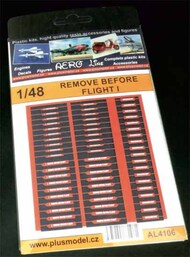  Plus Model  1/48 RBF/Remove Before Flight flags 1 Laser Carved Paper Sheet PMAL4106