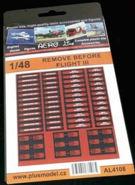  Plus Model  1/48 RBF/Remove Before Flight flags 3 Laser Carved Paper Sheet PMAL4108