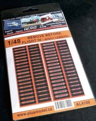  Plus Model  1/48 RBF/Remove Before Flight flags 4 night version Laser Carved Paper Sheet PMAL4109