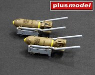  Plus Model  1/48 Set includes two hand-pull bomb carts and two 250 Lb bombs with decals PMAL4113