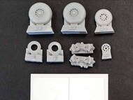  Plus Model  1/72 Douglas A-26C Invader wheels grooved with paint mask PMAL7064