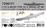  Pontos Model Wood Deck  1/72 Detail Up Set - U-Boat Type VII C Detail Up Set (REV kit) PON720011