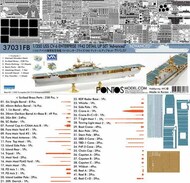  Pontos Model Wood Deck  1/350 Advanced Detail Set - USS Enterprise CV-6 1942 with Deck Blue Wooden Deck (TRP/ILK kit) PONF37031FB