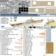  Pontos Model Wood Deck  1/350 Advanced Detail Set - USS Enterprise CV-6 1942 with Teak Tone Wooden Deck (TRP/ILK kit) PONF37031FN