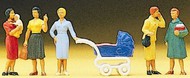  Preiser  HO Women Standing & Baby Carriage (5) PRZ10024